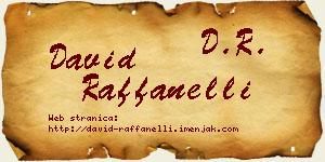 David Raffanelli vizit kartica